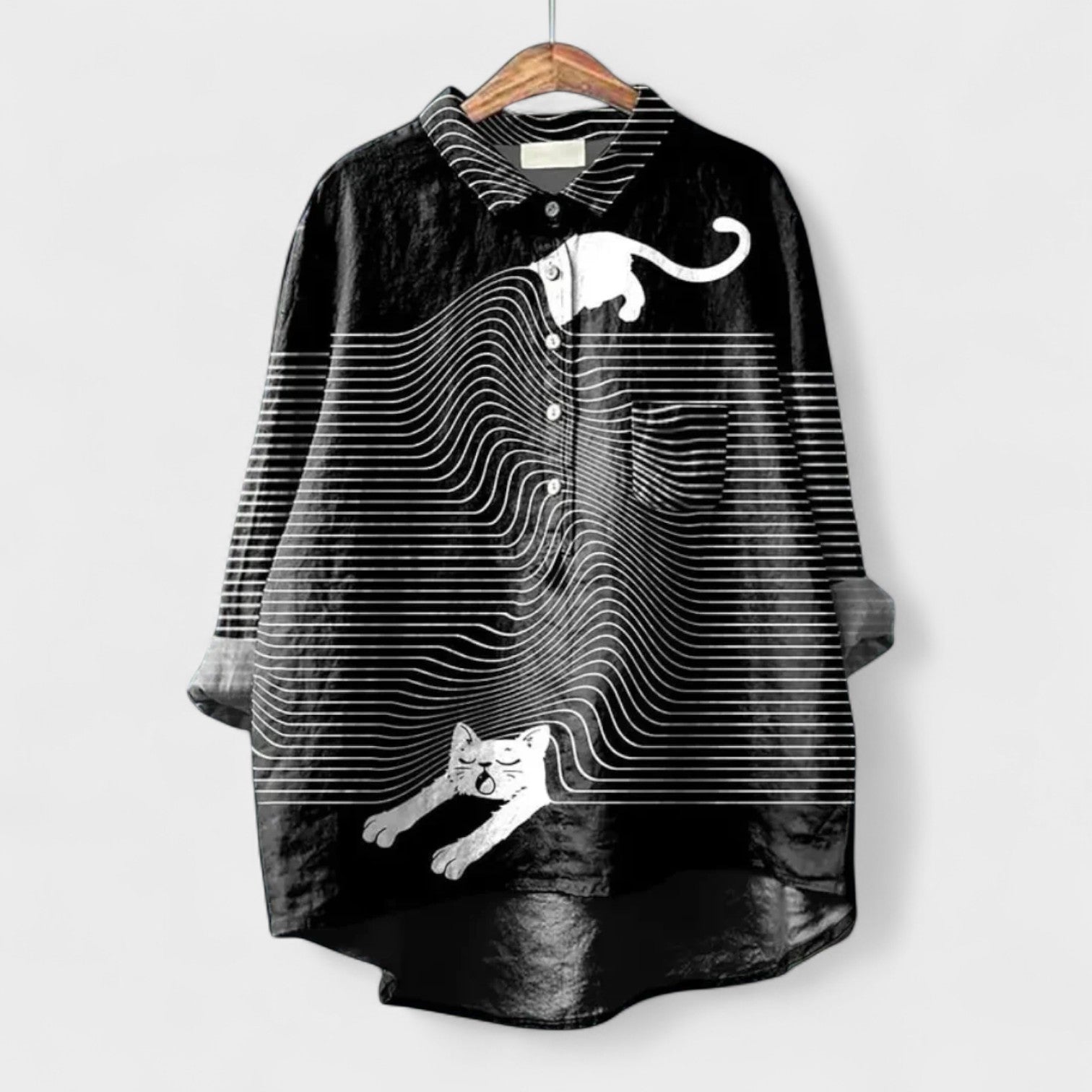 Elisabete - Camisa com padrões para senhora