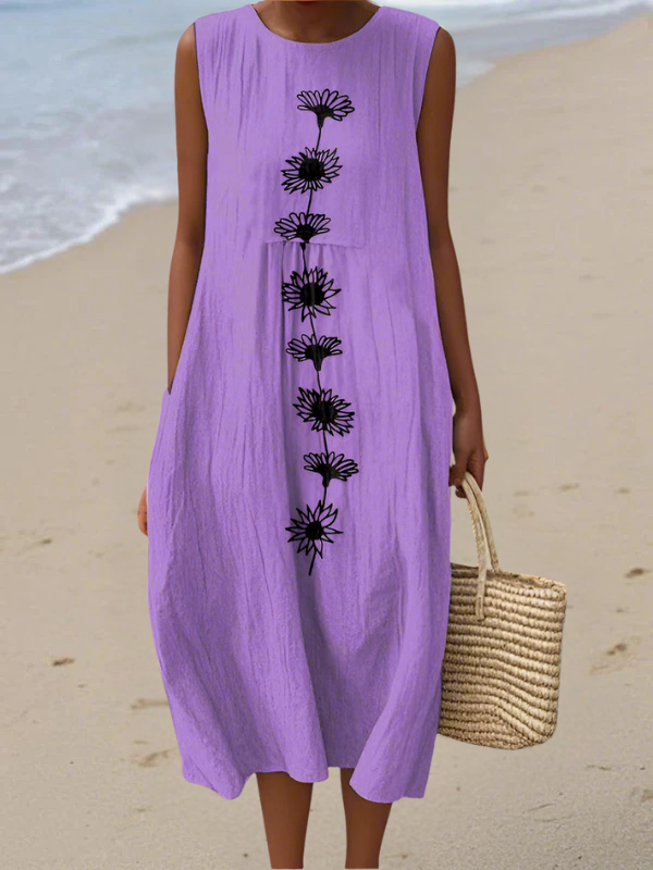 Vera™ Vestido Midi Violet Bloom