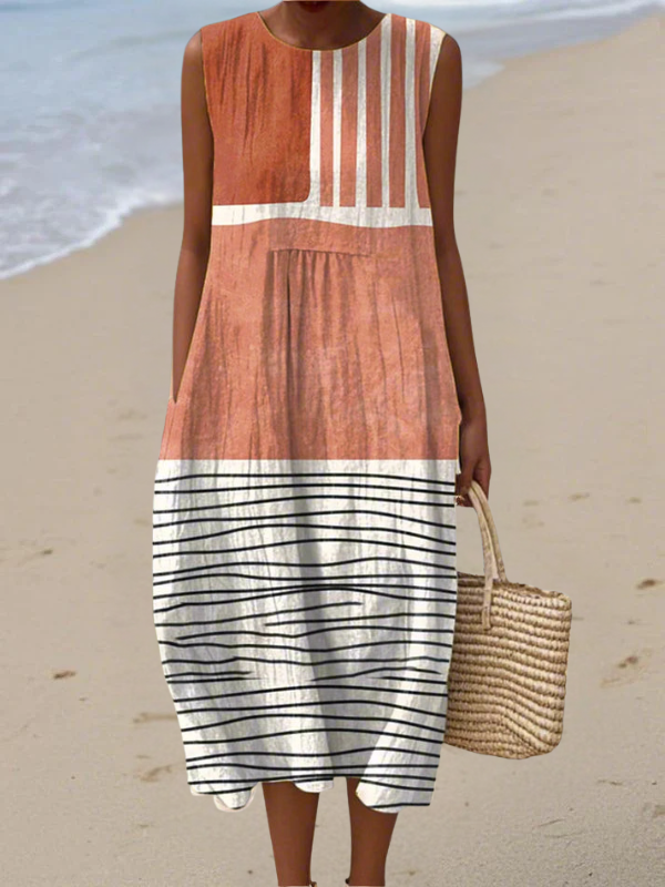 Vestido Midi Rayado Clara™