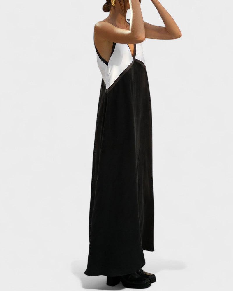 Lara - Vestido Comprido Bicolor