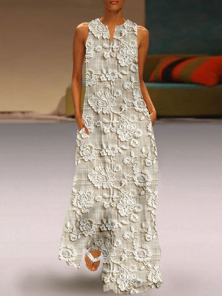 Vestido Impreso de Encaje Valeria™