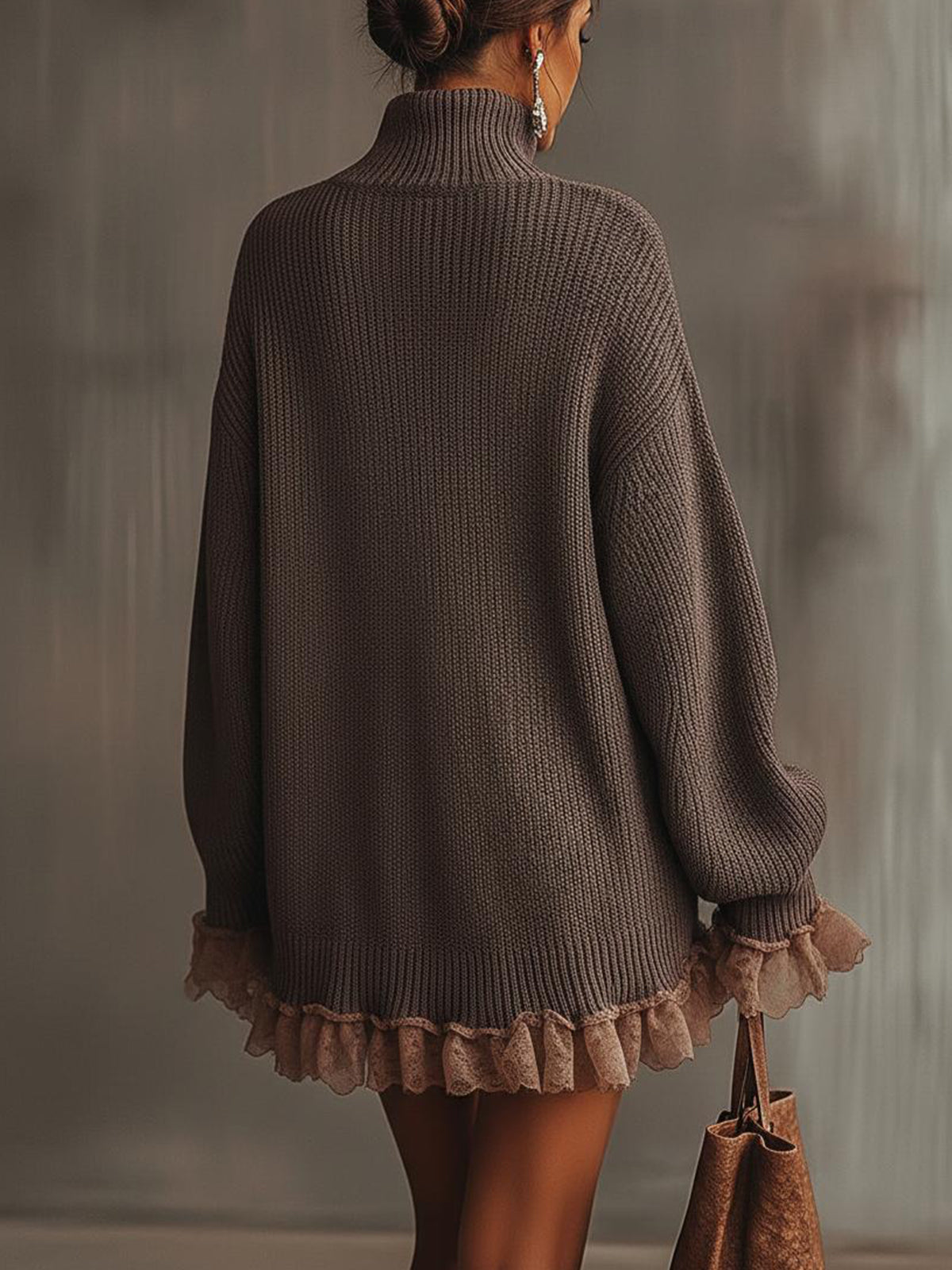 Vestido jersey con volantes - suave, cálido y romántico.