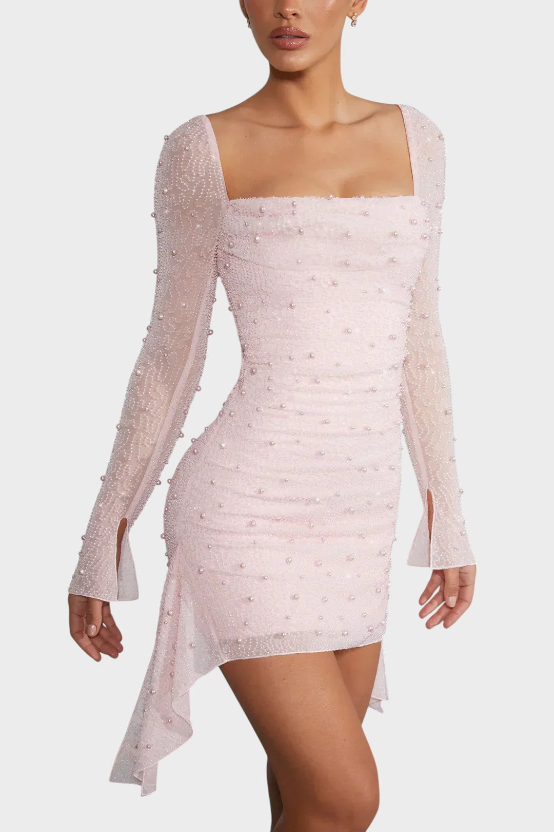 Sónia - Vestido Mini com Brilho e Decote