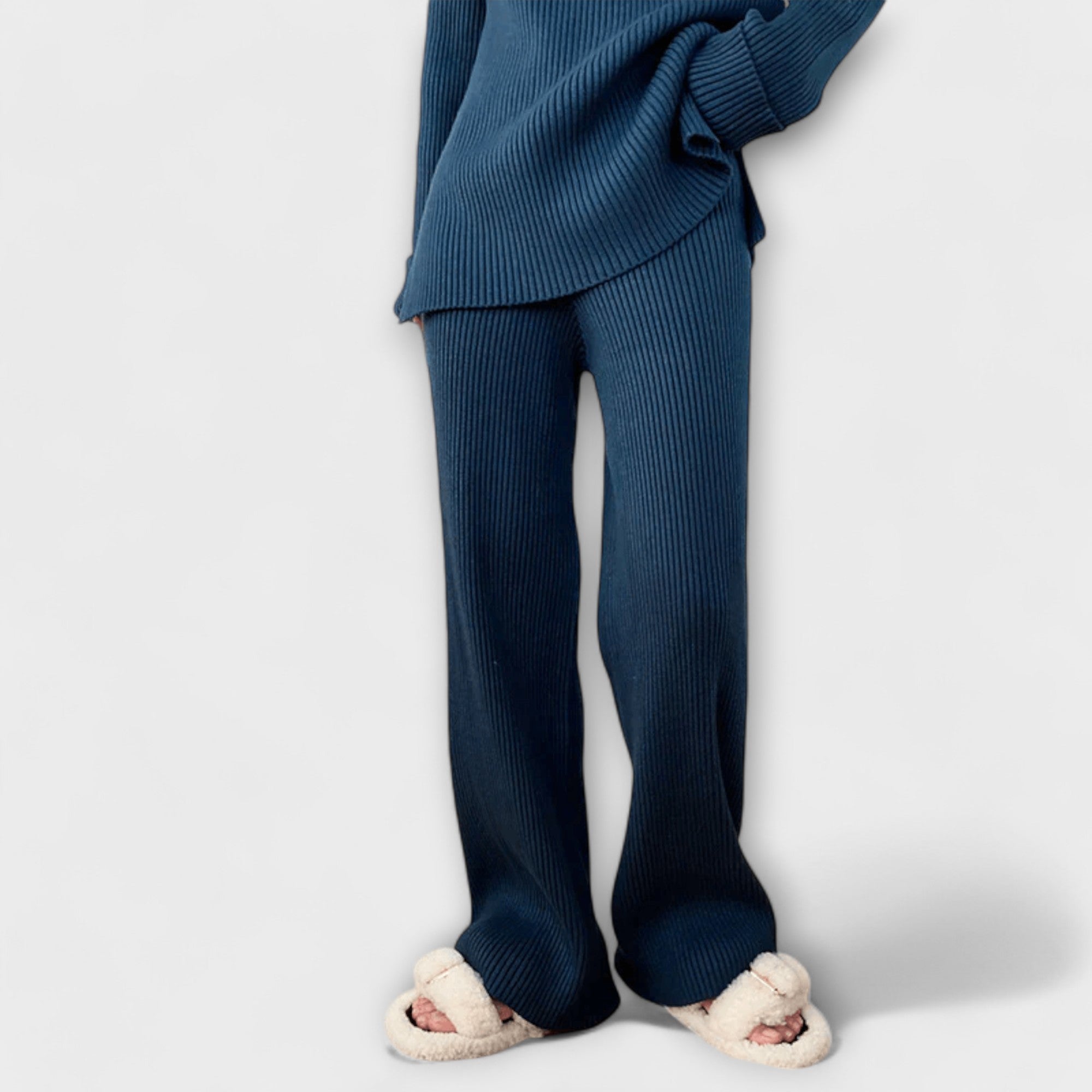 Albertina - Conjunto Cosy de Tricô Canelado de 2 Peças