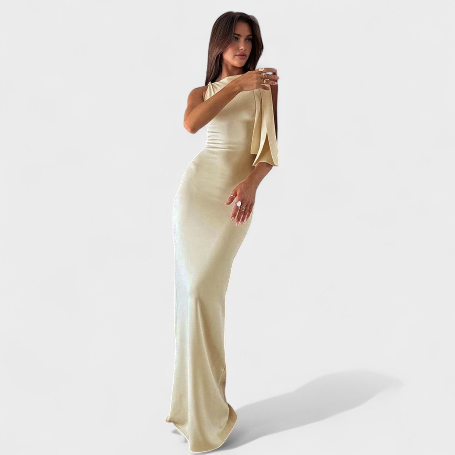 Isadora – Vestido Longo de Cetim