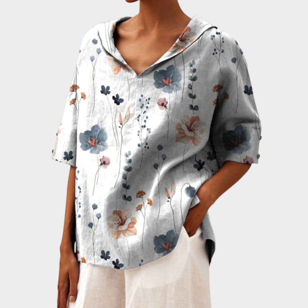 Flávia - Top Elegante em Linho