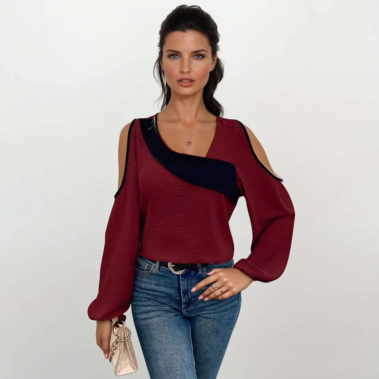 Mariana - Blusa com decote quadrado