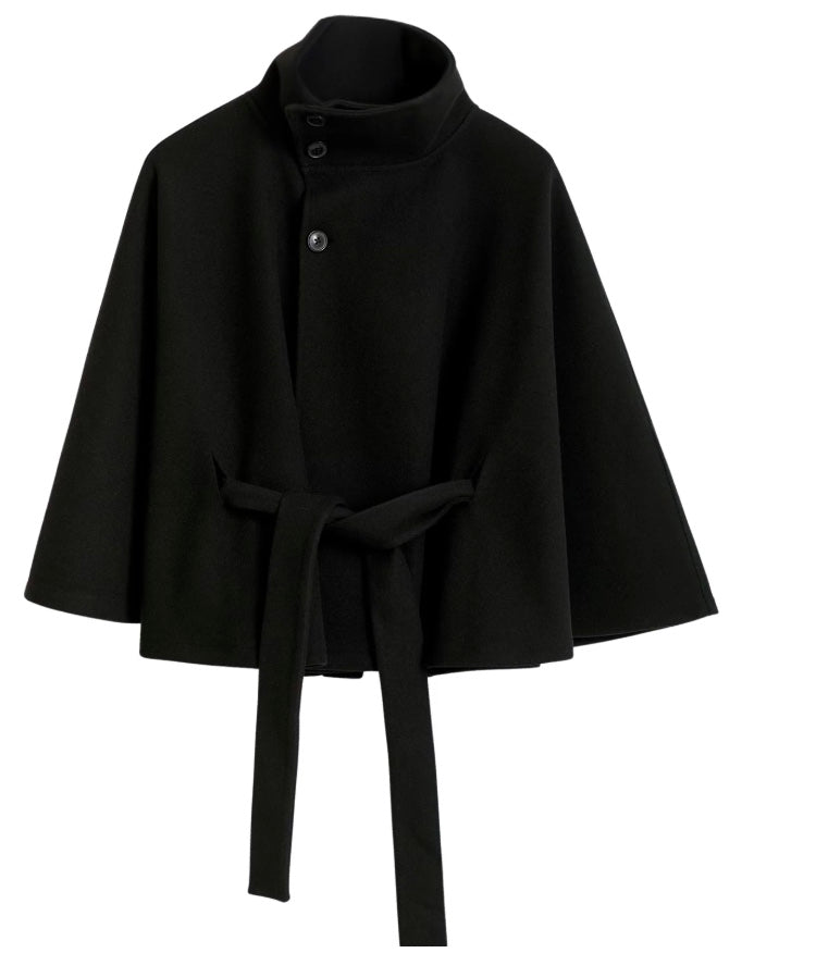 Henley | Chaqueta de mujer con mangas capeadas, cuello alto y cinturón
