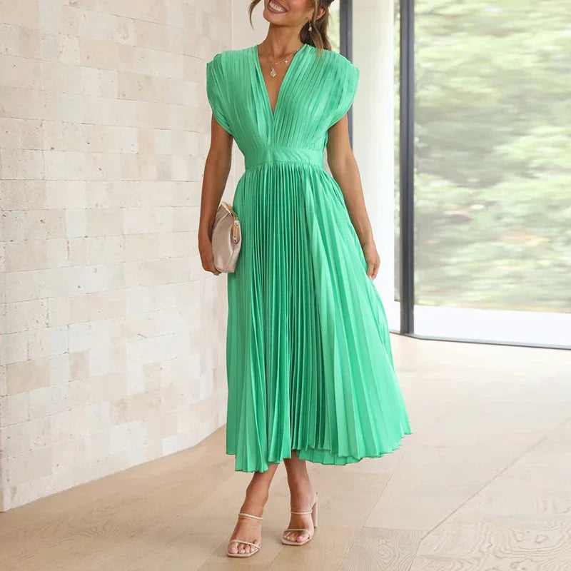Valeria – Vestido Plisado Elegante