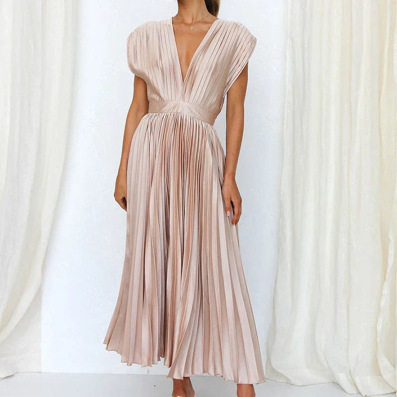 Valeria – Vestido Plisado Elegante