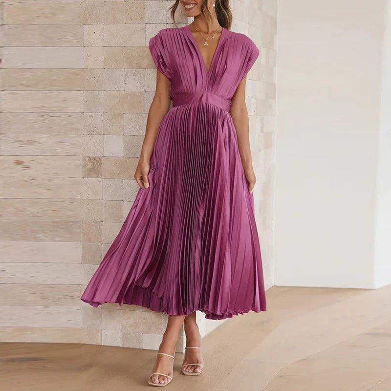 Valeria – Vestido Plisado Elegante