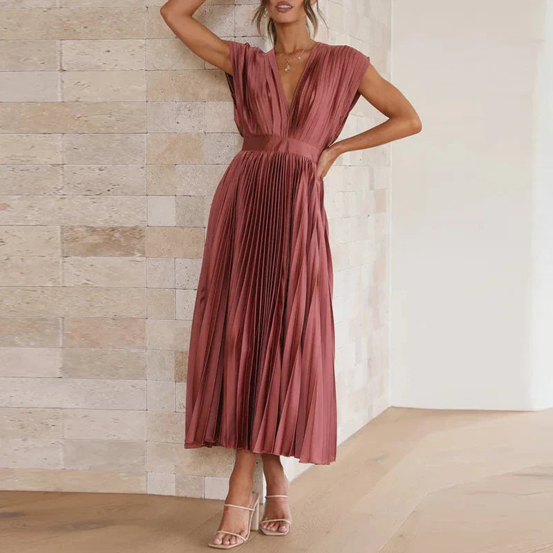 Valeria – Vestido Plisado Elegante