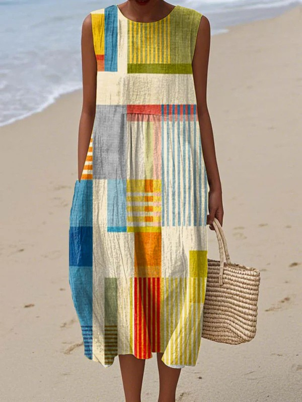 Vestido Midi Geométrico Victoria™