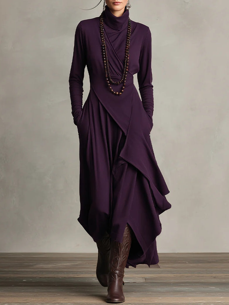 Catalina | Vestido Maxi de Cuello Alto