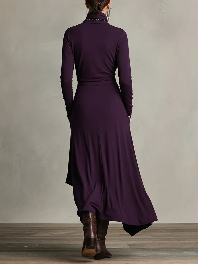 Catalina | Vestido Maxi de Cuello Alto