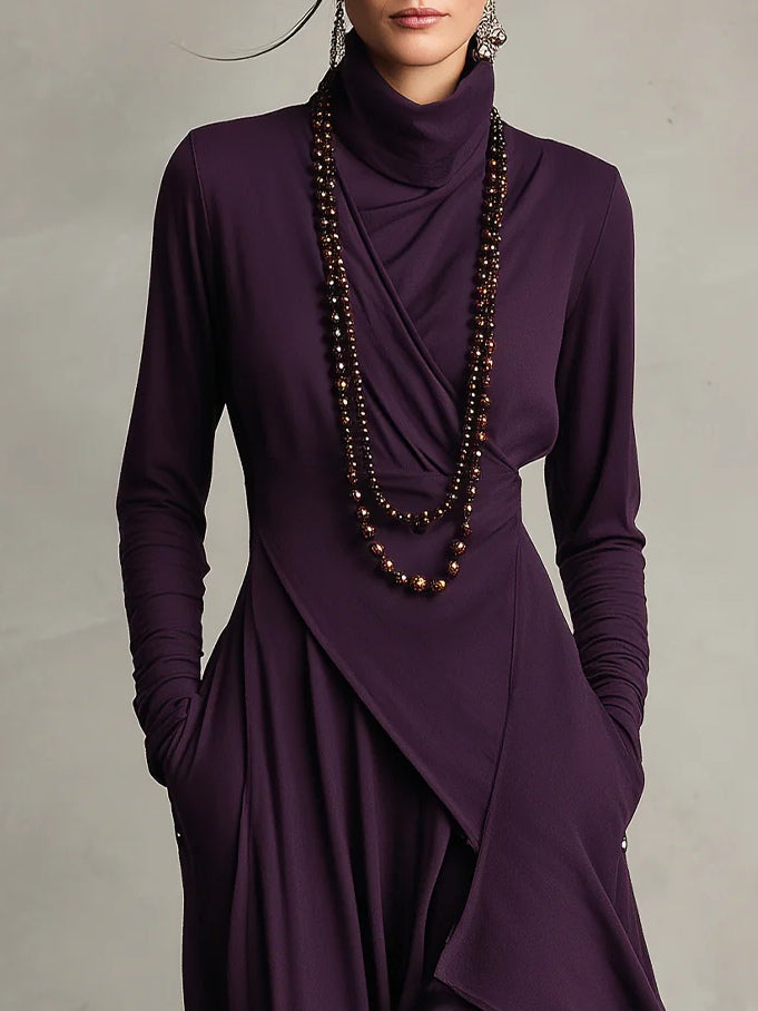 Catalina | Vestido Maxi de Cuello Alto