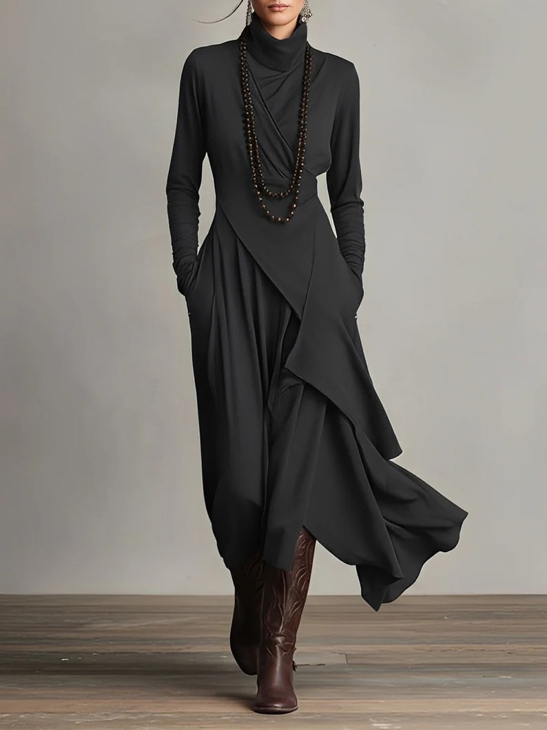 Catalina | Vestido Maxi de Cuello Alto