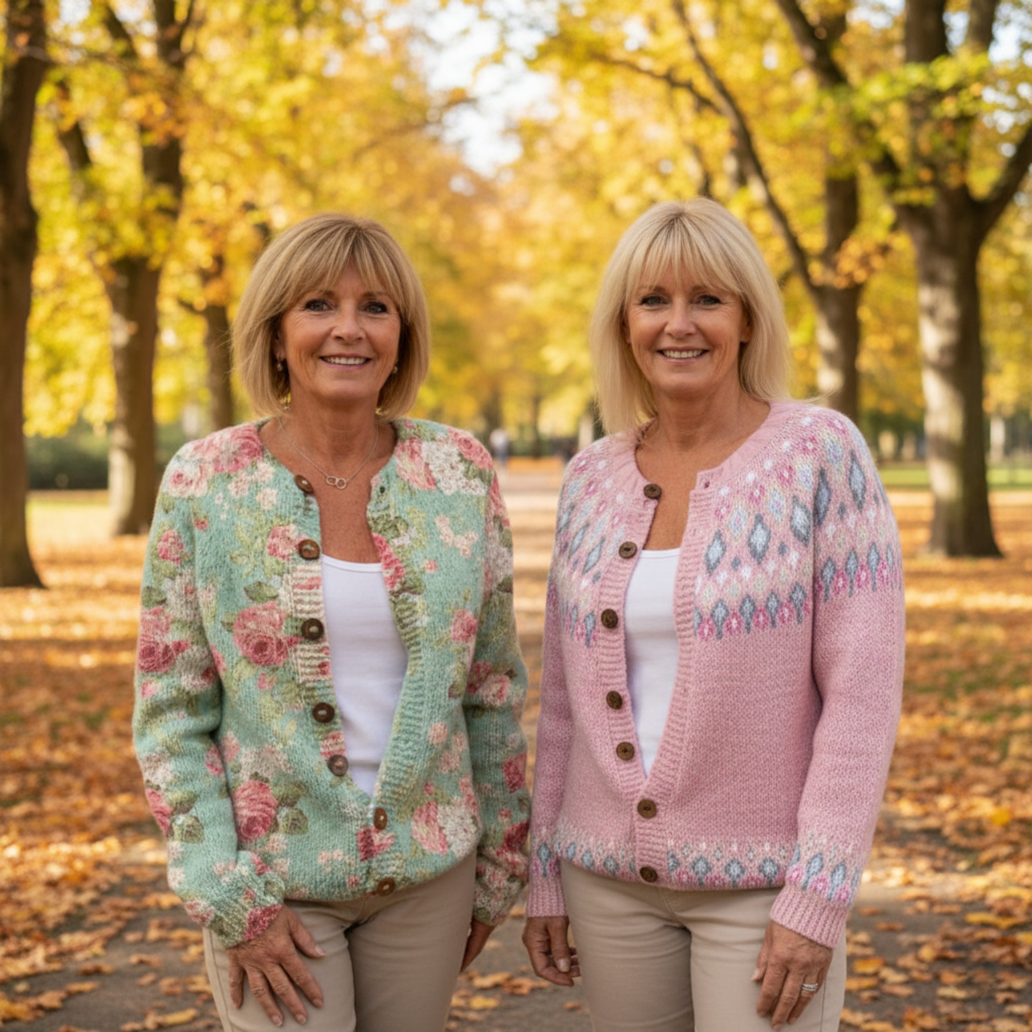 Beatriz - Cardigan Floral de Outono