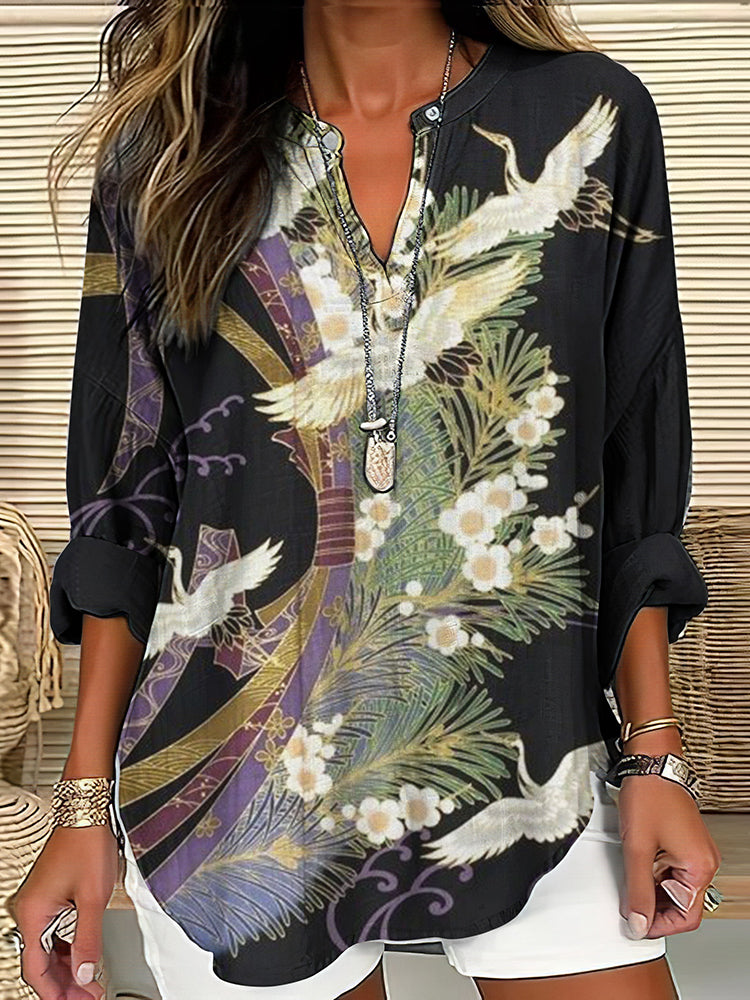 Blusa de Impresión Elegante Alma™