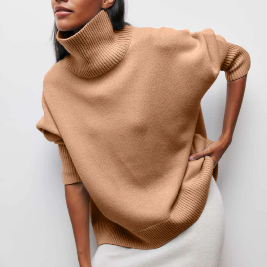 Amélie - Jersey oversize de algodón con cuello vuelto hacia abajo