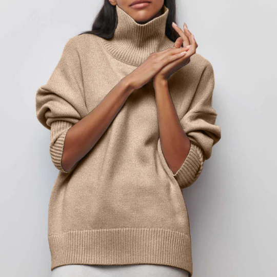 Amélie - Jersey oversize de algodón con cuello vuelto hacia abajo