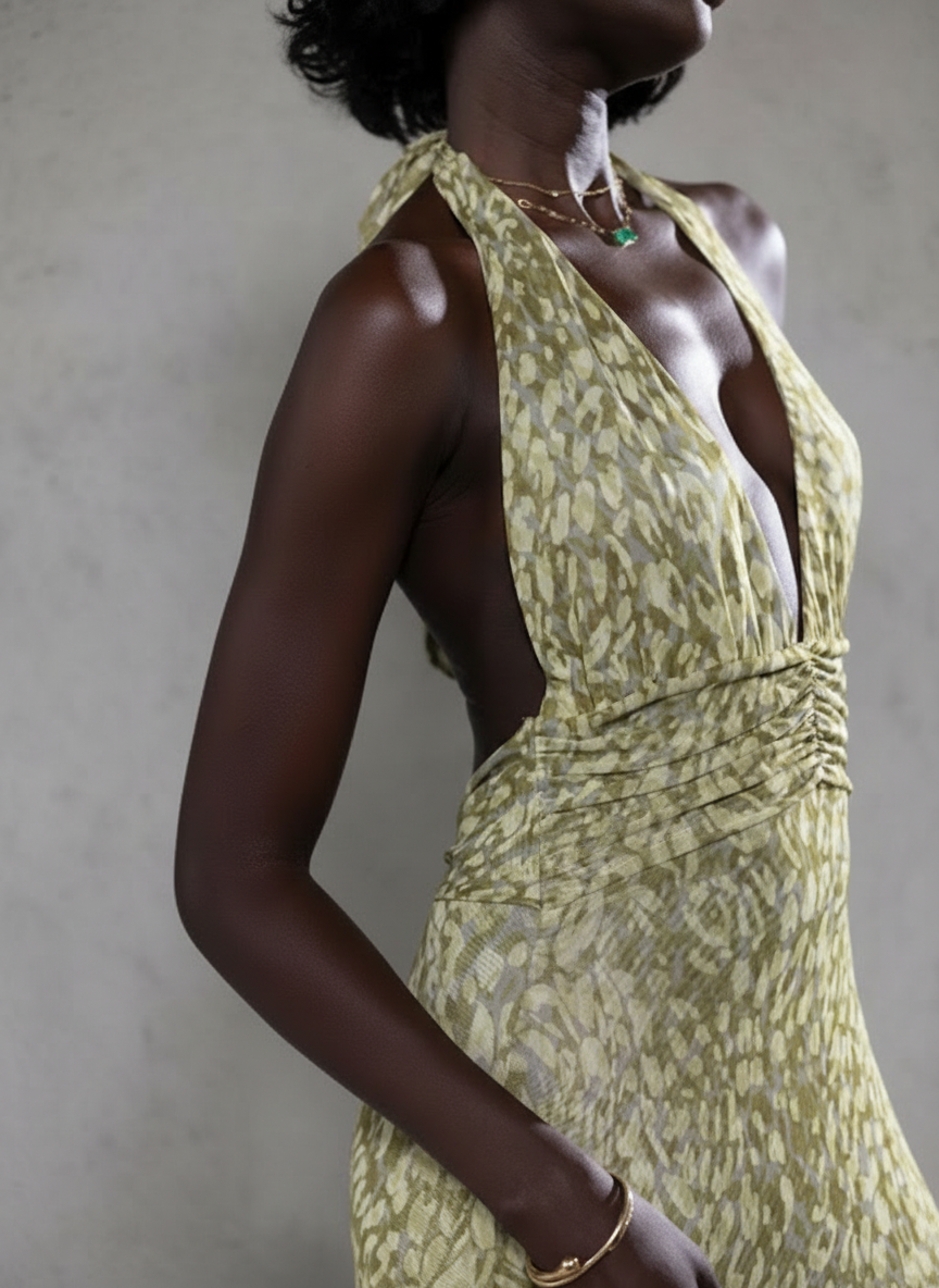 Ximena · Vestido maxi con lazo en la espalda