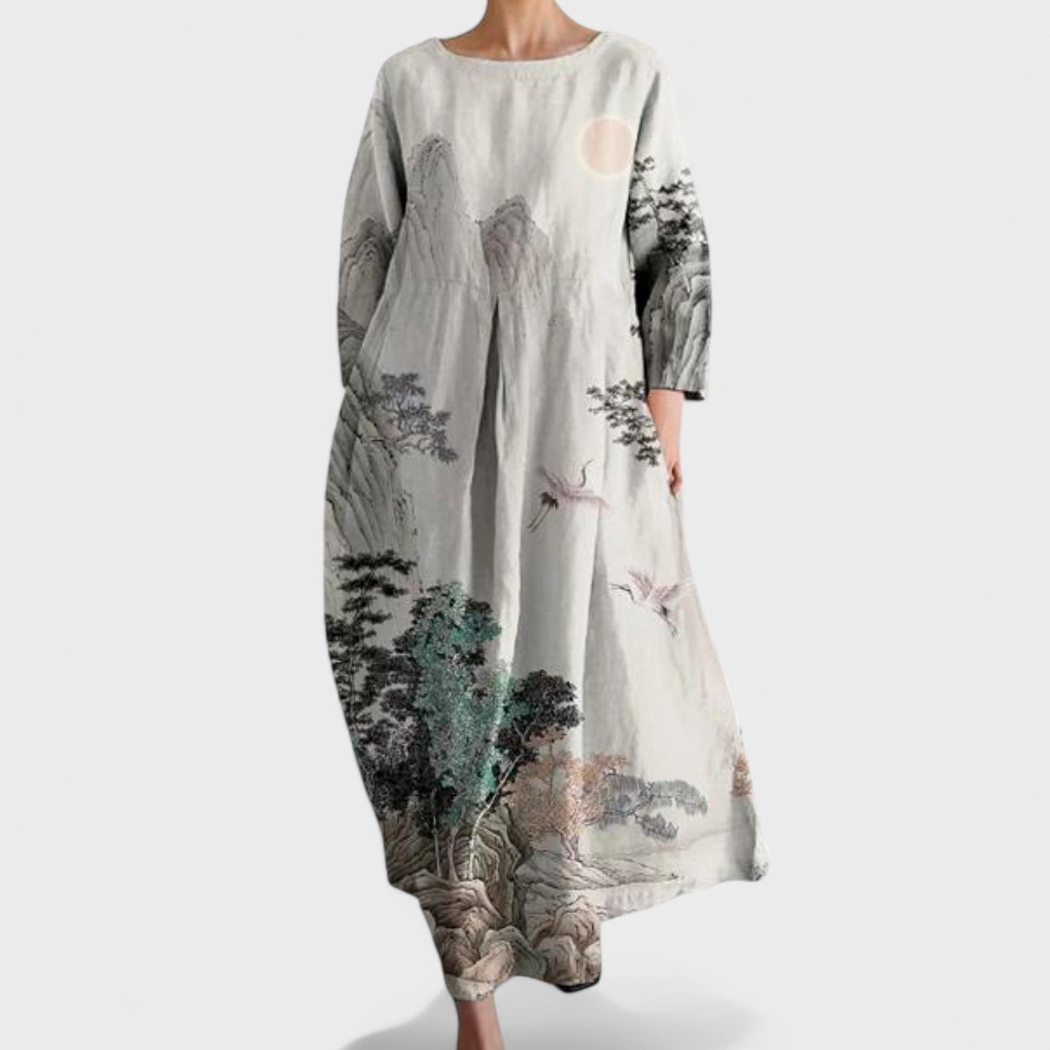 Ana - Vestido colorido com decote em V